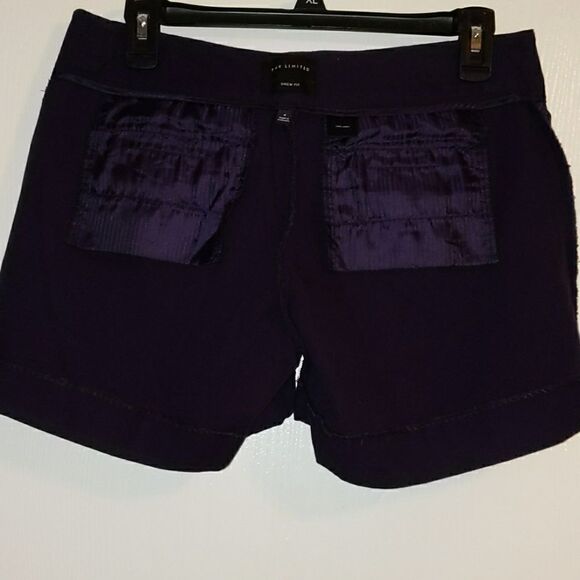 THE LIMITED LDIE SZ 4 DEEP PRPLE SHORT 100% COTTON - Picture 6 of 7